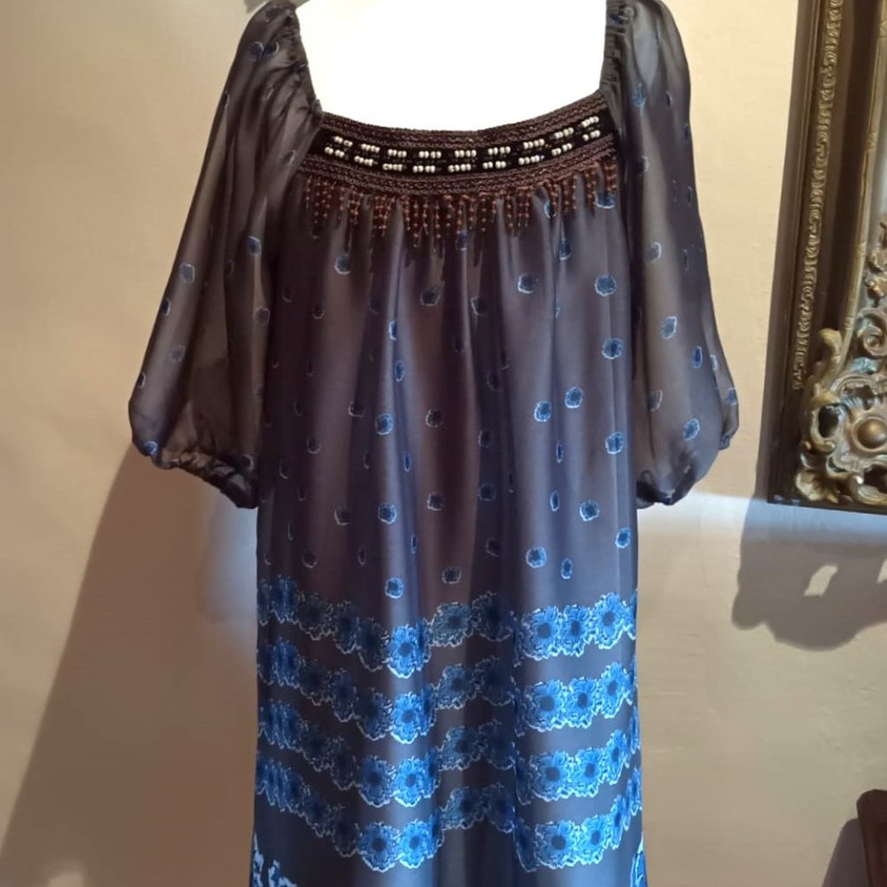 Orion London Floral/Beaded Dress - S